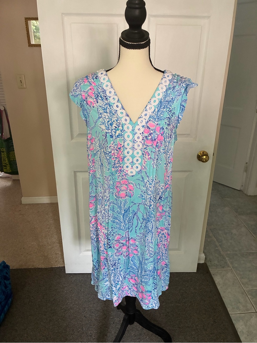 Lilly Pulitzer Joan Tunic Dress Blue Ibiza Now you see me